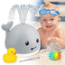 Baby Cute Cartoon Whale Floating Spraying Water Bath Toys With Light Music LED Light Baby Toys - Minihomy