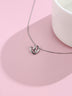 S925 Sterling Silver Platinum Plated Love Necklace Women