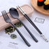 Portable Student Tableware Box Set Cute Chopsticks Spoon Fork Stainless Steel Three-Piece Single Travel