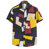 Mens Geometric Print Shirt - Minihomy