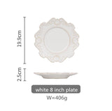 Retro Embossed Ceramic Tableware