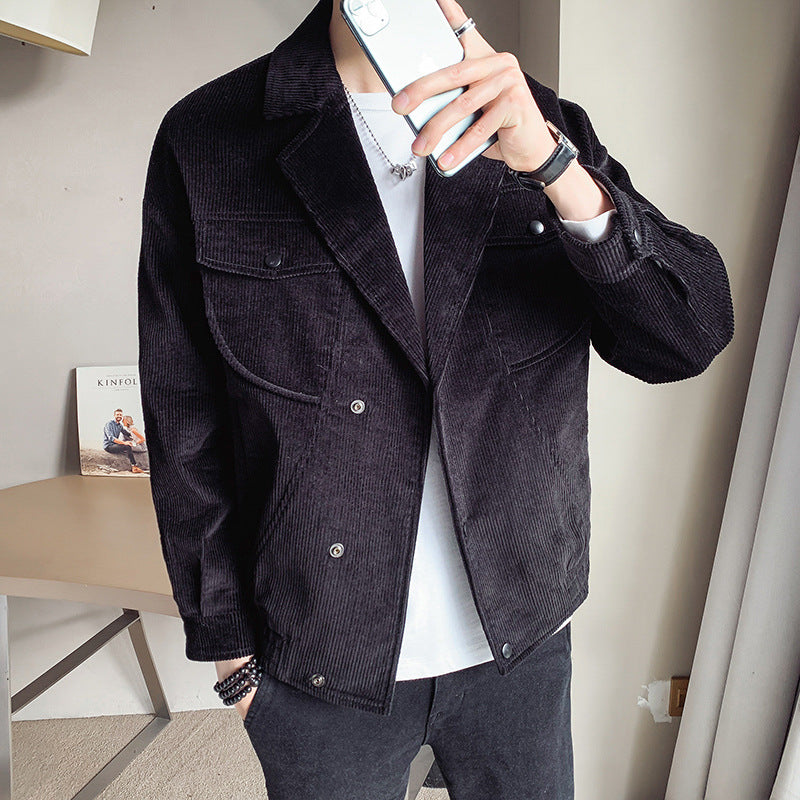 Corduroy Jacket Men's Spring And Autumn Jackets - Minihomy