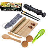 Mould Bamboo Wooden Dish Free Combination Rolling Curtain Rice Spoon Creative Sushi Set - Minihomy