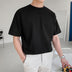 Loose Solid Color T-shirt Short Sleeve Casual Top for Men - Minihomy