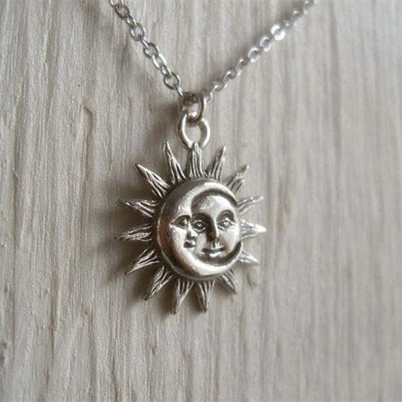 Sun Moon Pendant Necklace Charm For Woman