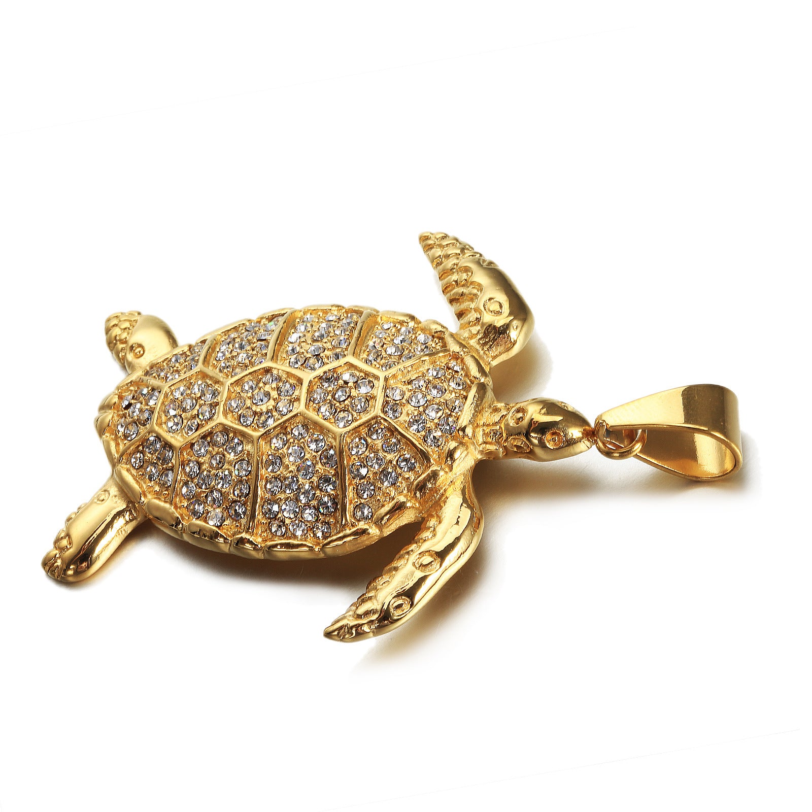 Animal Turtle Pendant Necklace Male Titanium Steel Hip Hop Accessories - Minihomy