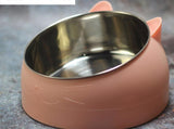 Pet Ceramic Dog Bowl Cat Food Bowl Water Bowl Double Bowl Large Anti-Overturning Protection Spine - Minihomy