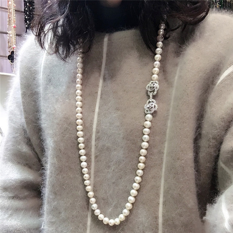 Natural Freshwater Pearl Long Sweater Chain Simple
