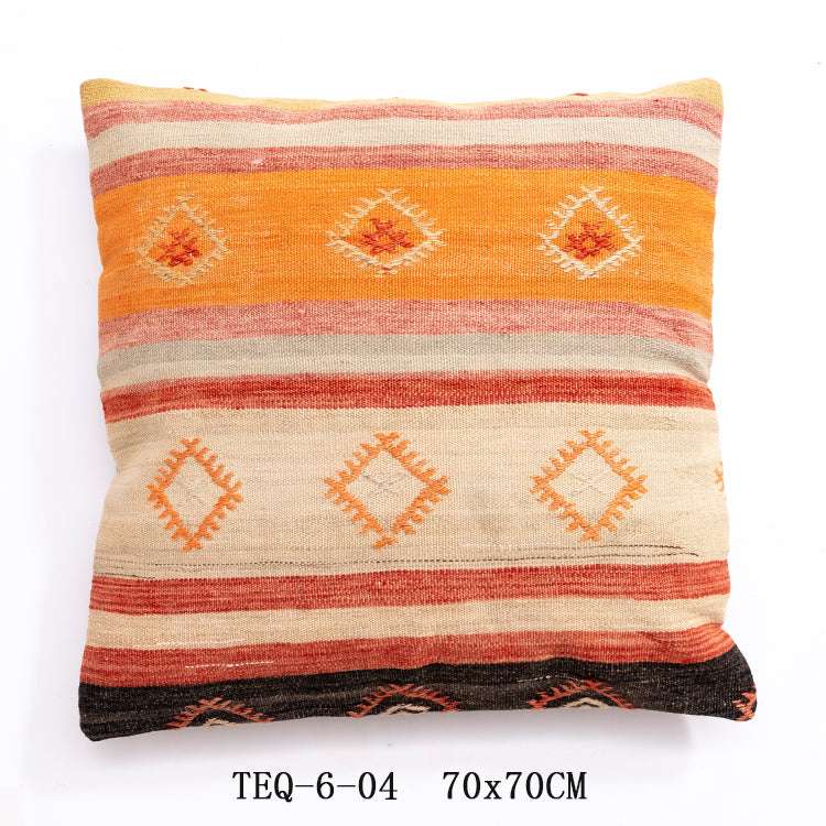 Handmade Wool Woven Bed Pillow Cushion