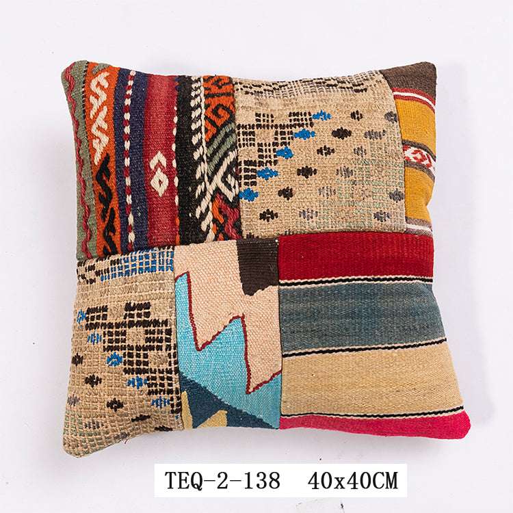 Handmade Wool Woven Bed Pillow Cushion