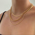 Multi-Layer Thick Chain Stacking Necklace Personality Three-Layer Clavicle Chain - Minihomy