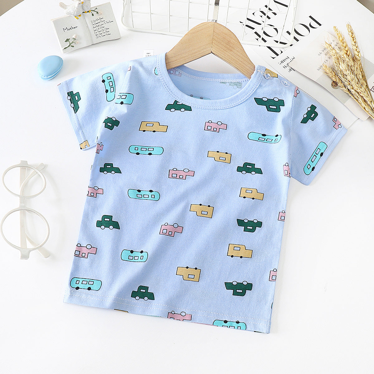 Children's Short-Sleeved T-Shirt - Cotton Baby Half-Sleeved Bottoming Shirt - Minihomy