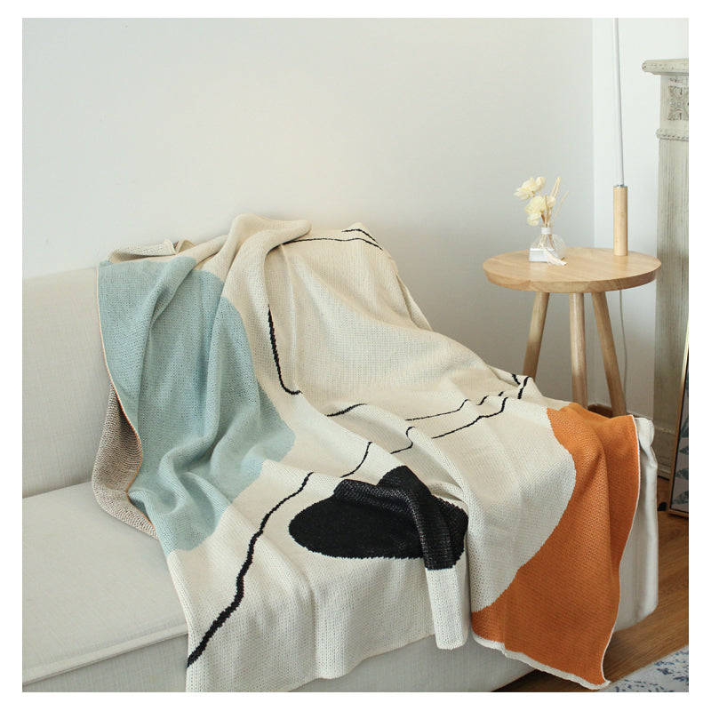 Cotton Knitted Tassel Sofa Blanket Siesta Cover Bed End Blanket