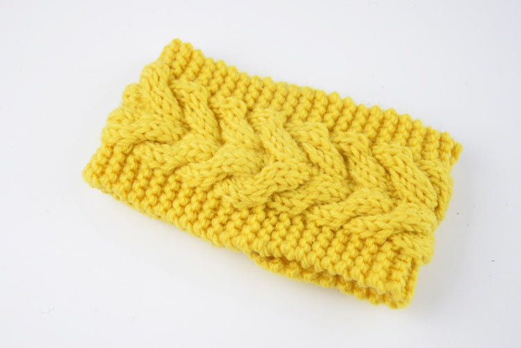 Acrylic Thick Wool Knitted Headband Diagonally Crossed Hair Accessories For Women