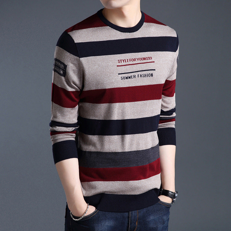 Men'S Long-Sleeved T-Shirts Men'S Bottoming Shirt Casual Round Neck - Minihomy