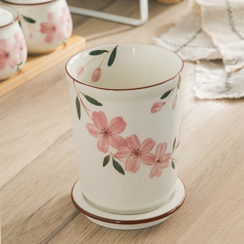 Japanese Style Sakura Chopstick Holder Ceramic