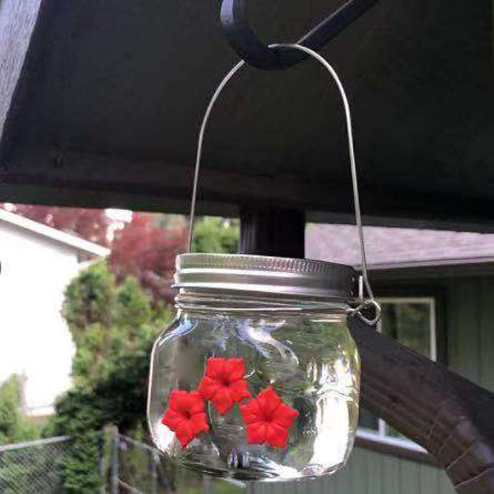 Hummingbird Feeder Plastic Flower Bird Feeder Bird Water Feeder Bottle Hanging Garden Outdoor Pet Supplies - Minihomy