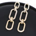 Micro-set Zirconium Diamond Gold Three-ring Chain Earring - Minihomy