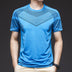 Ice Silk Short Sleeve Summer Running Men's Elastic Quick Drying Fitness Training T-Shirt - Minihomy