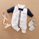 Gentleman's Baby Clothes Long-sleeved One-piece