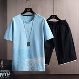 Sports Suit Men's Summer Cotton Short Sleeve T-Shirt