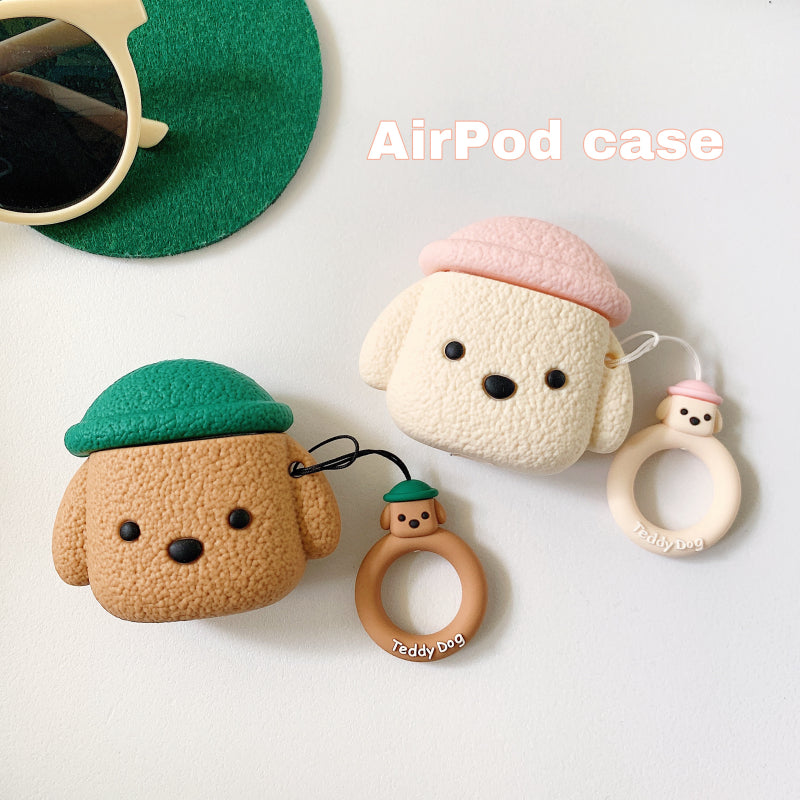 Cartoon Hat Dog Suitable For Apple Airpods Headset Protective Case