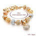 Gold-plated heart beaded bracelet - Minihomy