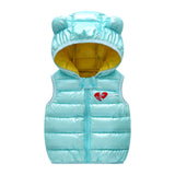 Children Warm Down Vest Autumn Baby Boys Girls Sleeveless Waistcoat