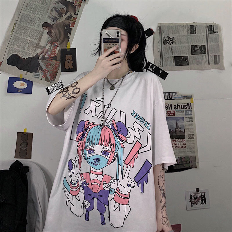 Anime loose T-shirt - Minihomy