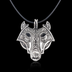 2021 Fashion Norse Vikings Pendant Necklace Norse Wolf Head Necklace Original Animal Jewelry Wolf Head hange - Minihomy