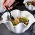 Creative Pure White Ceramic Bowl Crimp Sauce Dish