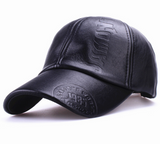 Autumn Winter Hats Outdoor  Leather Baseball Caps - Minihomy