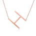 Fabulous Rose Gold Plated Stainless Steel Initial Letter Pendant Necklace - Minihomy