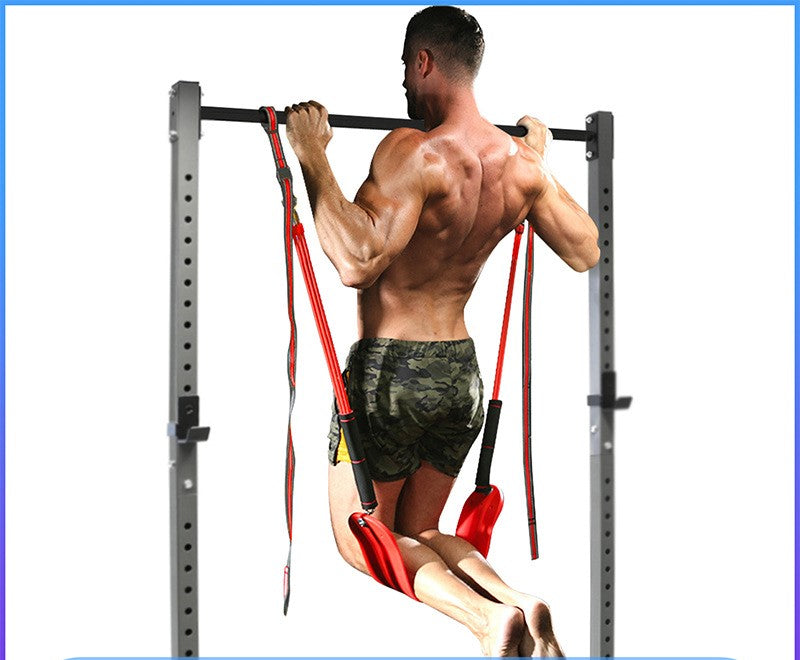 Pull-up assisted hanging trainer with pull rope