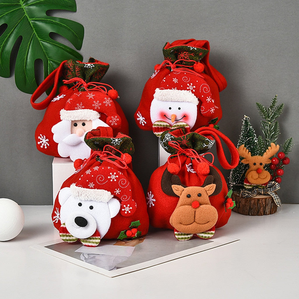 Cute Christmas Gifts Santa Doll Candy Bag Gifts Decoration - Minihomy