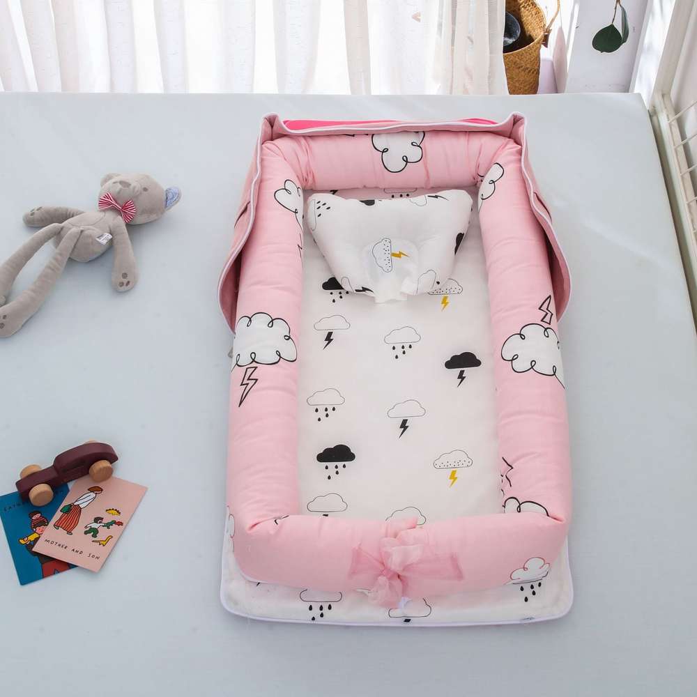 Cotton Portable Foldable Baby Bed - Breathable & Flexible - Multi-functional - Minihomy