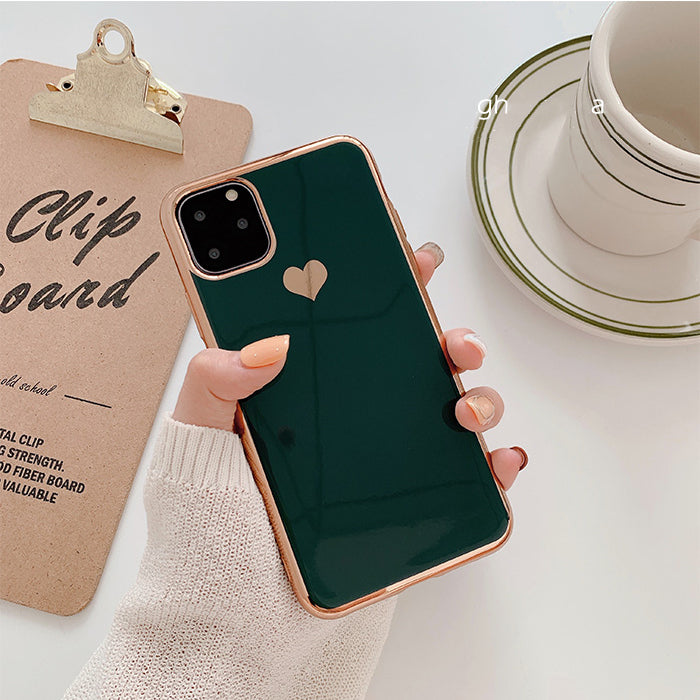 Luxury plating love phone case - Minihomy