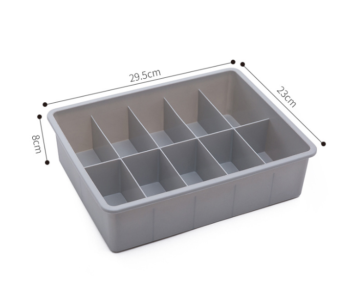 Creative multi-grid household plastic covered underwear drawer finishing box bra underwear socks storage finishing box - Minihomy