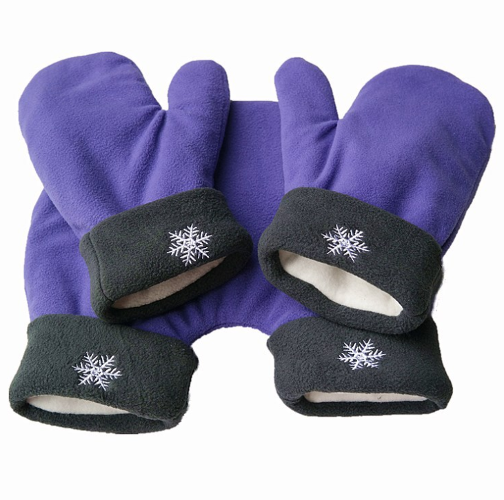 Couple Lovers Gloves Polar Fleece Sweethearts Thicken Winter Warm Lining Glove Christmas Gift Lovers Mittens - Minihomy