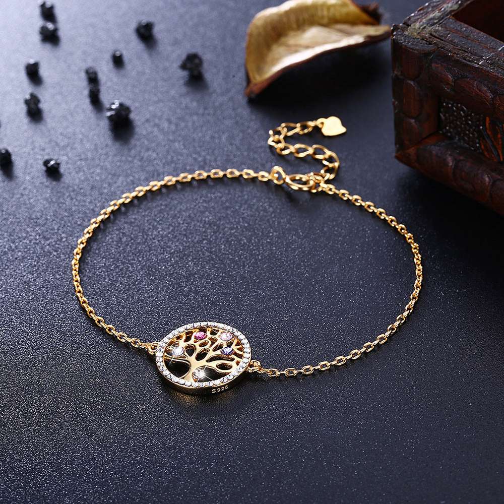 925 Sterling Silver Crystal Life Tree Bracelets For Women Party Gift About  Long Bracelet Fashion Jewelry SVH241 - Minihomy