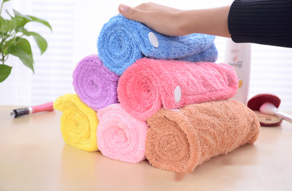 Korean version of coral fleece dry hair cap dry hair towel - Minihomy