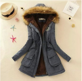 Thick Winter Jacket Women Large Size Long Section Hooded parka outerwear warm coat