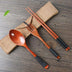 4PCS Japanese Wooden Spoon Chopsticks Tableware Set - Minihomy