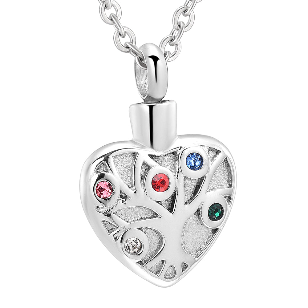 Heart-shaped diamond casket necklace pendant - Minihomy