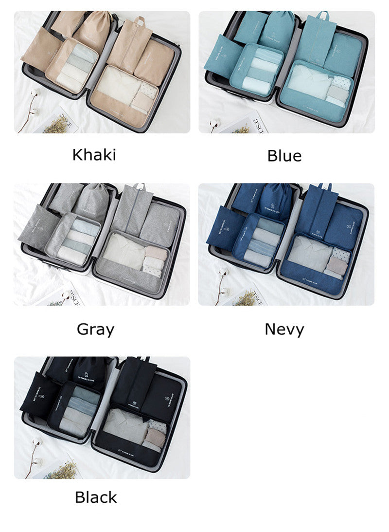 high quality 7pieces/set travel bag Storage bag