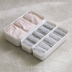 Socks Storage Box Bra Underwear Organizer Desktop Drawer Finishing Box Bathroom Plastic Storage Case Closet Organiser - Minihomy