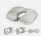 Portable U-Shape Inflatable Travel Pillow Car Head Rest Air Cushion For Travel Office Nap Head Rest Air Cushion Neck Pillow