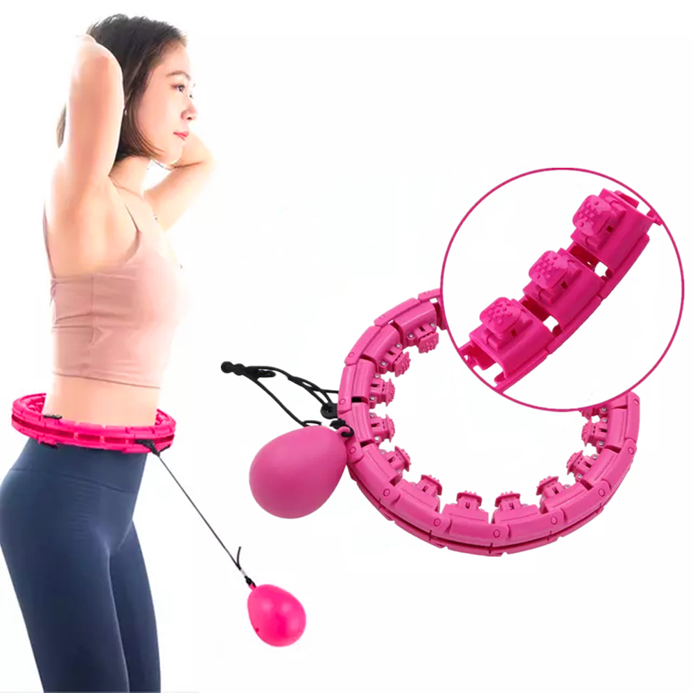 Detachable & Size Adjustable Smart Hoola Hoop with Auto Rotation and 360-degree Massage - Minihomy