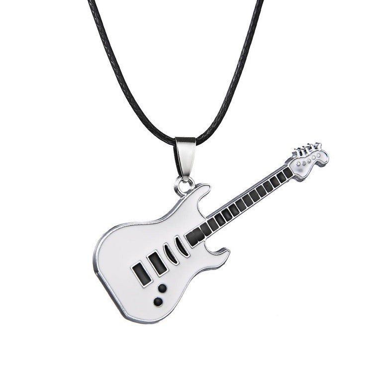 Stainless Steel Guitar Pendant Personality Couple Gift Jewelry