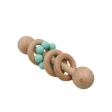 Wooden Rattle With Silicone Teether